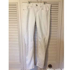 Gap white skinny jeans